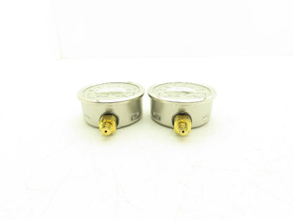 Wika 9699045 Pressure Gauge Liquid Filled -30INHG/30PSI 1/4"NPT Lot Of 2