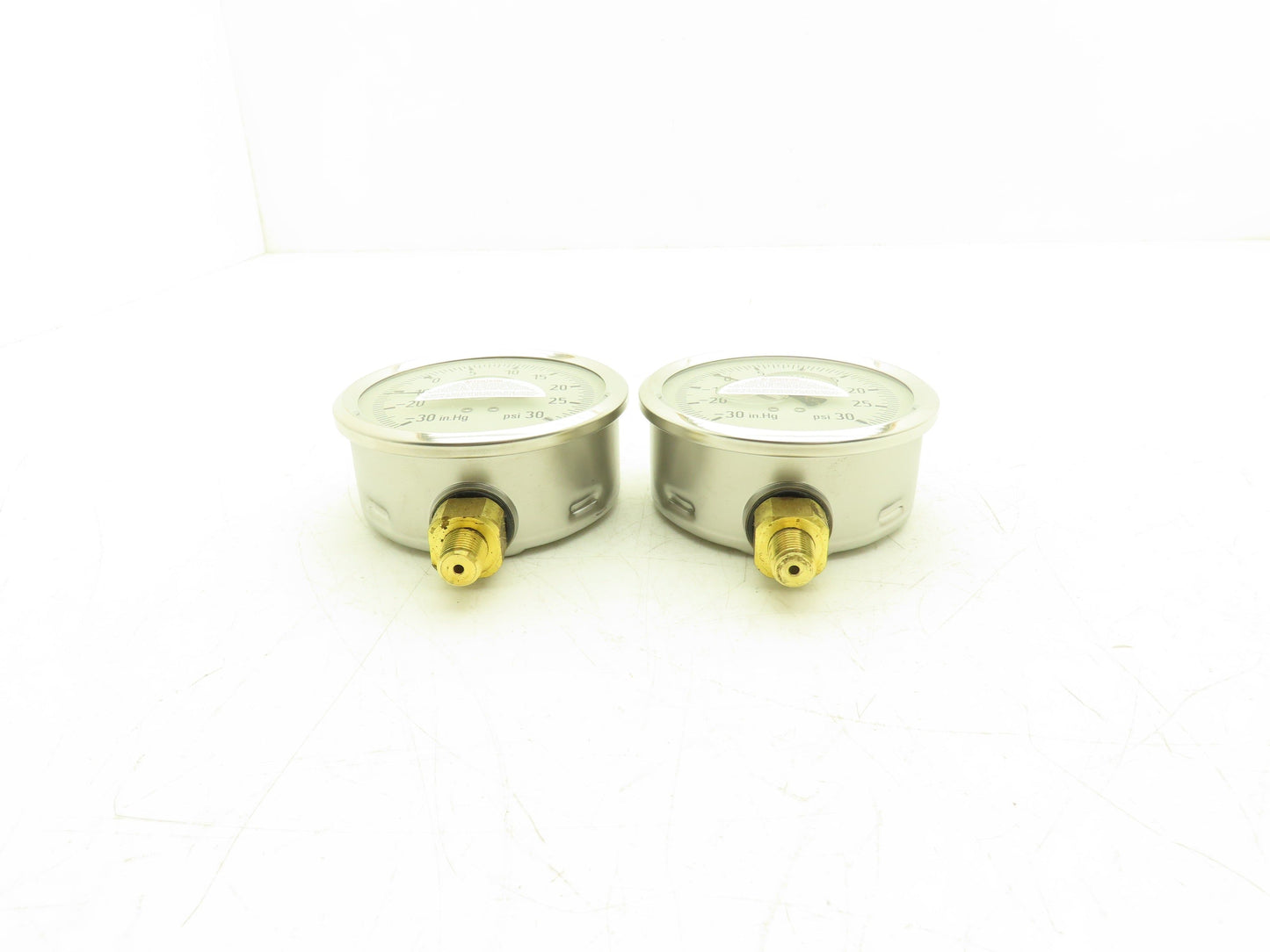 Wika 9699045 Pressure Gauge Liquid Filled -30INHG/30PSI 1/4"NPT Lot Of 2