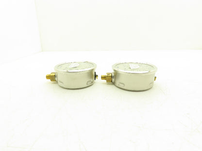 Wika 9699045 Pressure Gauge Liquid Filled -30INHG/30PSI 1/4"NPT Lot Of 2