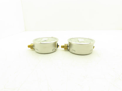 Wika 9699045 Pressure Gauge Liquid Filled -30INHG/30PSI 1/4"NPT Lot Of 2