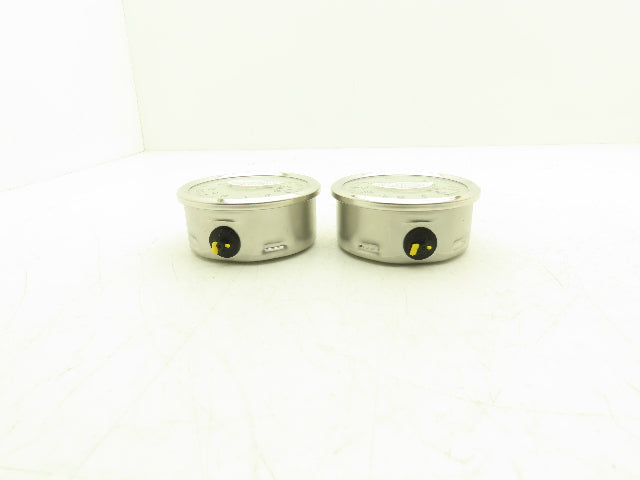 Wika 9699045 Pressure Gauge Liquid Filled -30INHG/30PSI 1/4"NPT Lot Of 2