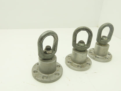 Crosby 5CJ 6-Lug Hoist Hook Adapter Log Roller Fixed Non Swiveling Lot of 3