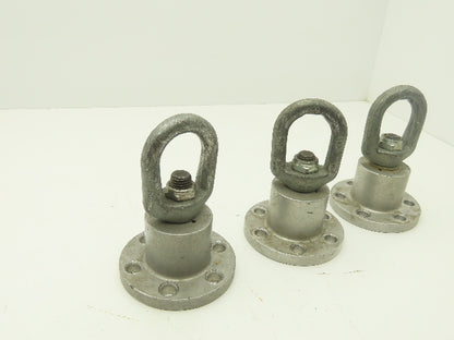 Crosby 5CJ 6-Lug Hoist Hook Adapter Log Roller Fixed Non Swiveling Lot of 3