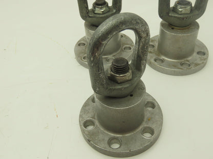Crosby 5CJ 6-Lug Hoist Hook Adapter Log Roller Fixed Non Swiveling Lot of 3