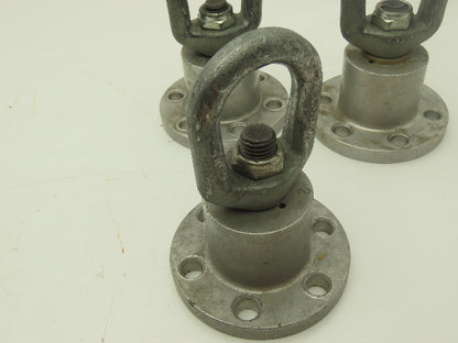 Crosby 5CJ 6-Lug Hoist Hook Adapter Log Roller Fixed Non Swiveling Lot of 3