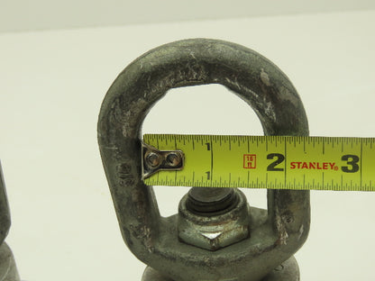Crosby 5CJ 6-Lug Hoist Hook Adapter Log Roller Fixed Non Swiveling Lot of 3