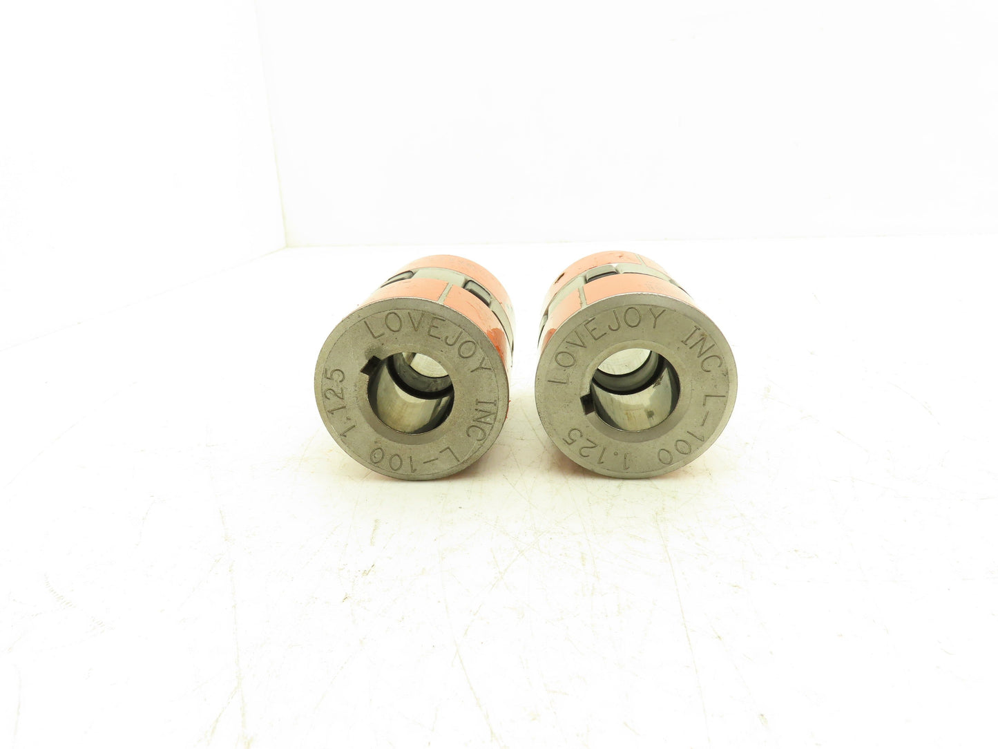 Lovejoy L100 Pump Motor Coupling 1" Bore to 1.25" Bore 1/4" Keyway Lot of 2