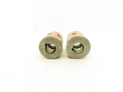 Lovejoy L100 Pump Motor Coupling 1" Bore to 1.25" Bore 1/4" Keyway Lot of 2
