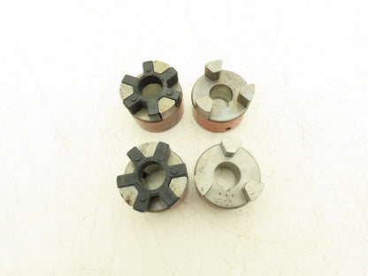 Lovejoy L100 Pump Motor Coupling 1" Bore to 1.25" Bore 1/4" Keyway Lot of 2