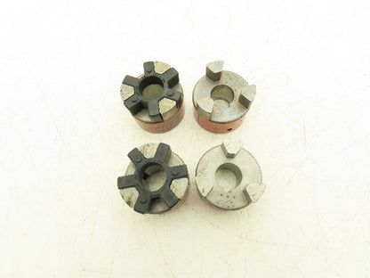 Lovejoy L100 Pump Motor Coupling 1" Bore to 1.25" Bore 1/4" Keyway Lot of 2