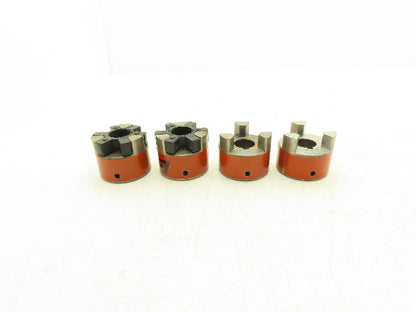 Lovejoy L100 Pump Motor Coupling 1" Bore to 1.25" Bore 1/4" Keyway Lot of 2