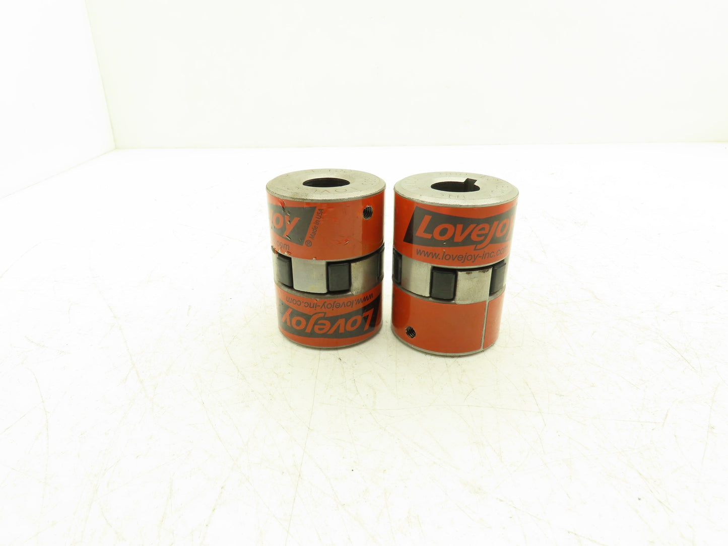 Lovejoy L100 Pump Motor Coupling 1" Bore to 1.25" Bore 1/4" Keyway Lot of 2