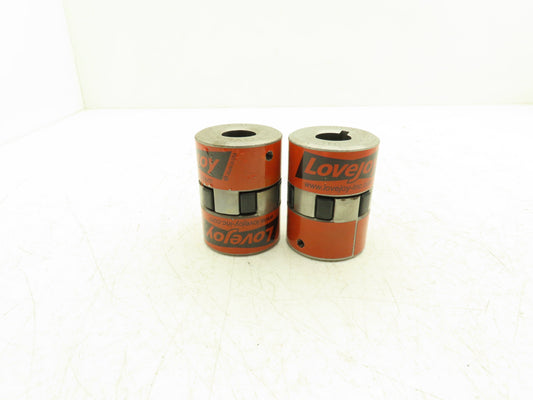 Lovejoy L100 Pump Motor Coupling 1" Bore to 1.25" Bore 1/4" Keyway Lot of 2