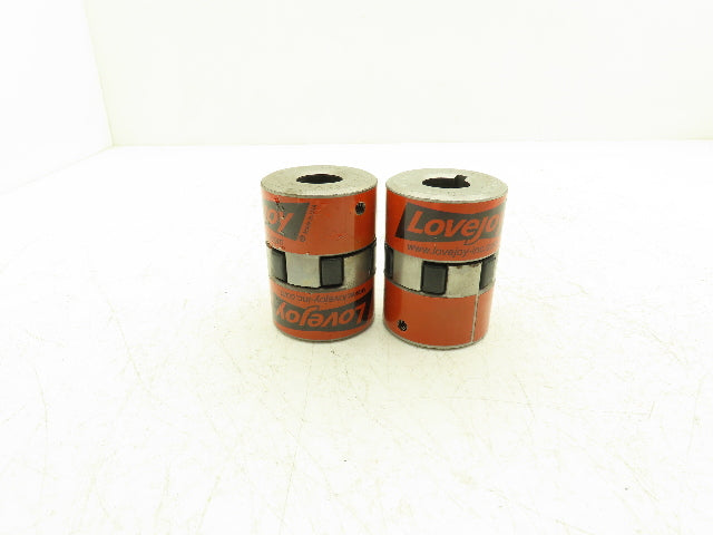 Lovejoy L100 Pump Motor Coupling 1" Bore to 1.25" Bore 1/4" Keyway Lot of 2