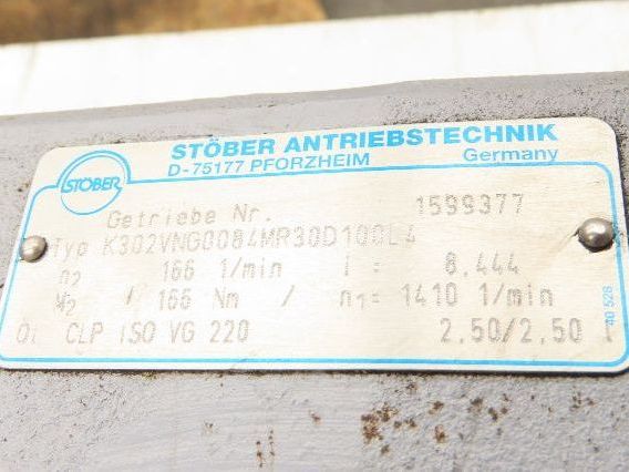 Stober B21R100LX4ST03 Brake Gear Motor 8.4 Reducer 208rpm 4Hp 480V 3PH K302 100L