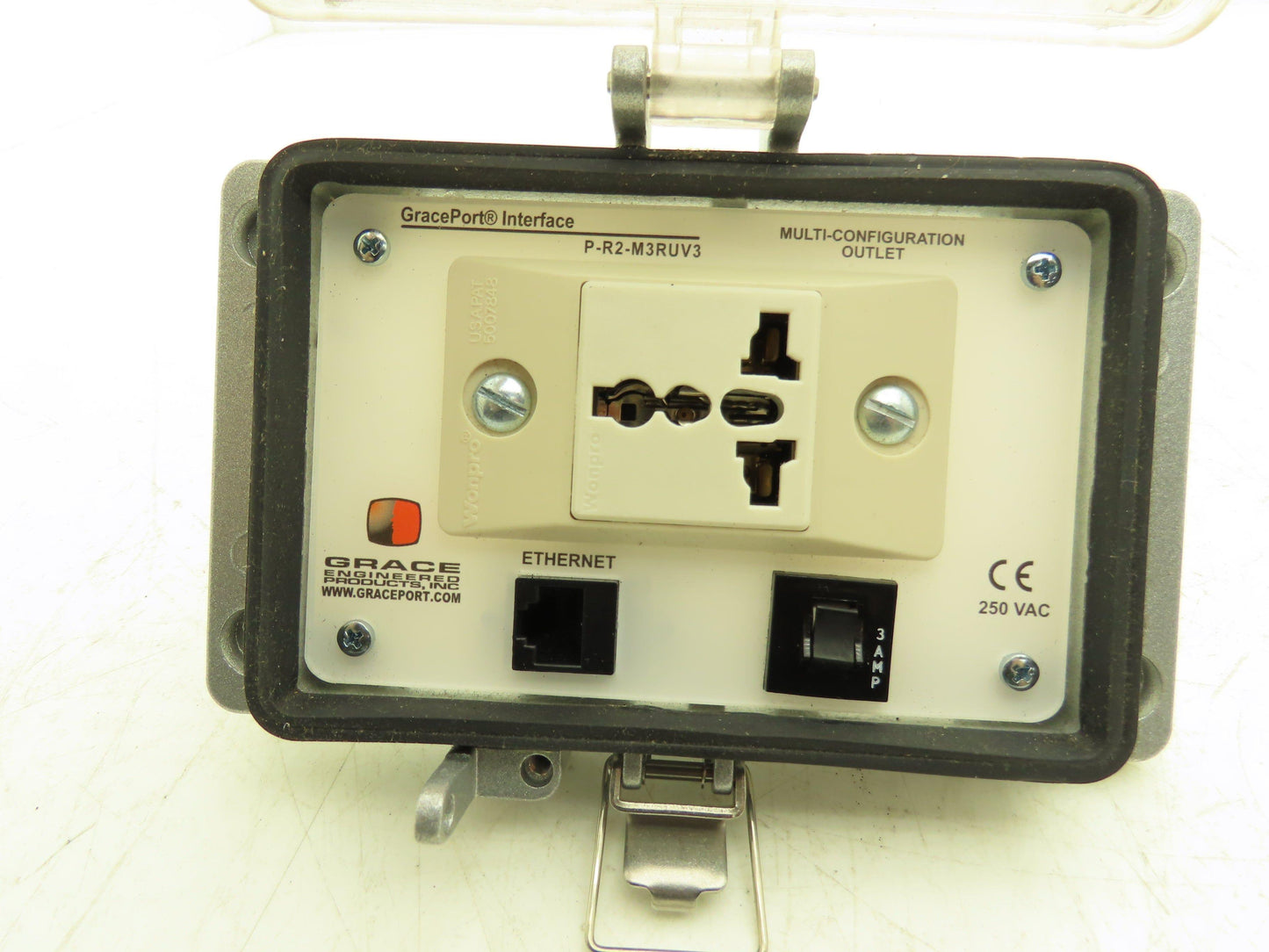 GracePort P-R2-M3RUV3 Multi-Configuration Outlet 250vAC 20A 1Ph Ethernet Breaker