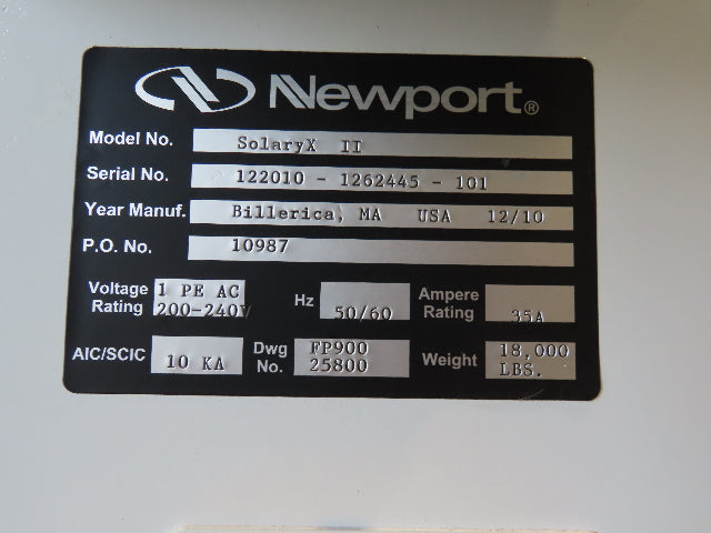 Newport SolaryX II Photovoltaic Thin Laser Scribe Solar Panel Manufacture System