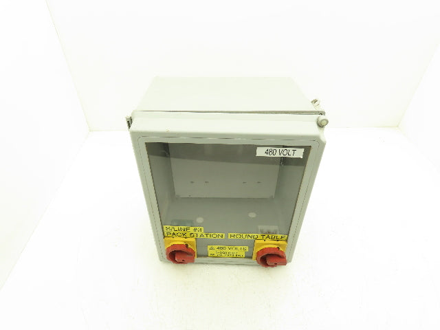 Hoffman A14128CHQRFGW Electrical Enclosure Junction Box 14x12x6" Disconnect