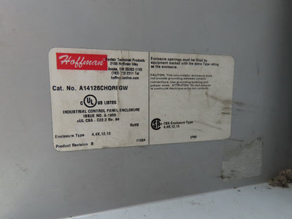 Hoffman A14128CHQRFGW Electrical Enclosure Junction Box 14x12x6" Disconnect