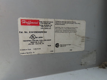 Hoffman A14128CHQRFGW Electrical Enclosure Junction Box 14x12x6" Disconnect