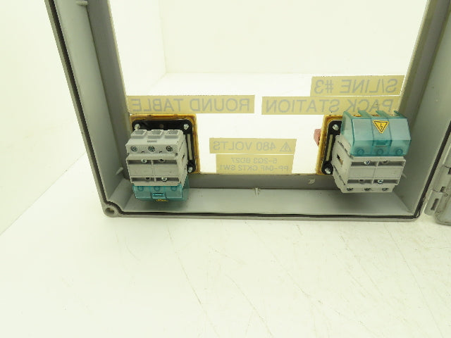 Hoffman A14128CHQRFGW Electrical Enclosure Junction Box 14x12x6" Disconnect