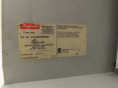 Hoffman A14128CHQRFGW Electrical Enclosure Junction Box 14x12x6" Disconnect