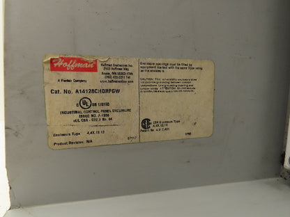 Hoffman A14128CHQRFGW Electrical Enclosure Junction Box 14x12x6" Disconnect