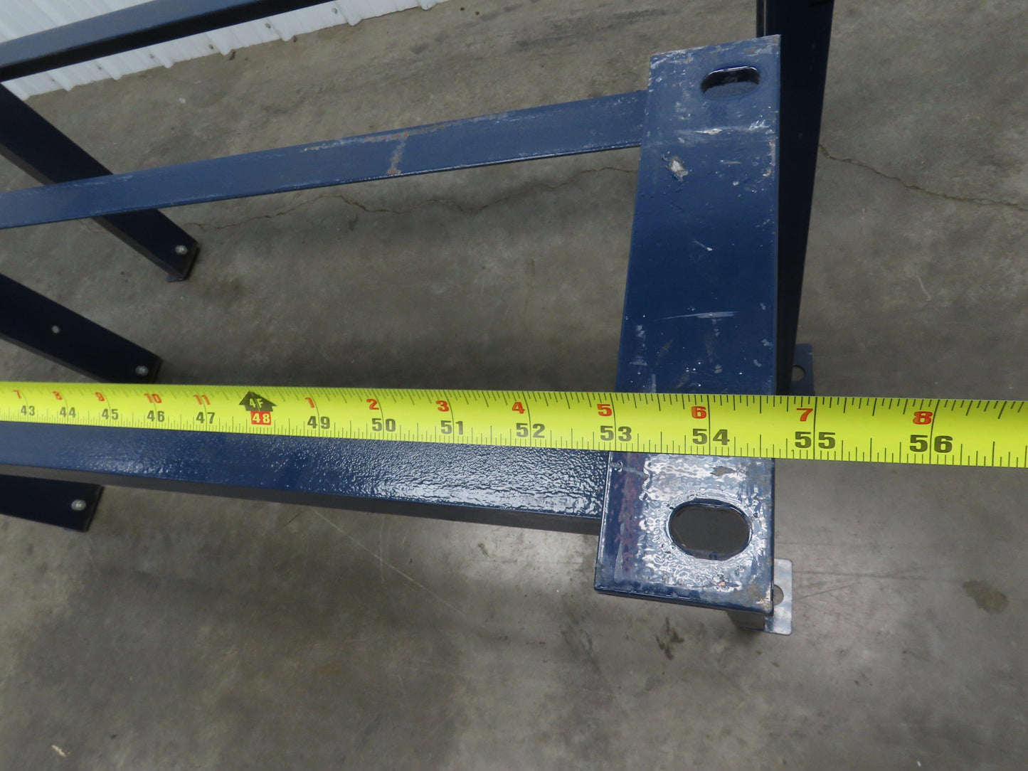 55"W Conveyor Leg Floor Support Heavy Duty Blue 32.75"-36.75"H  Lot of 3