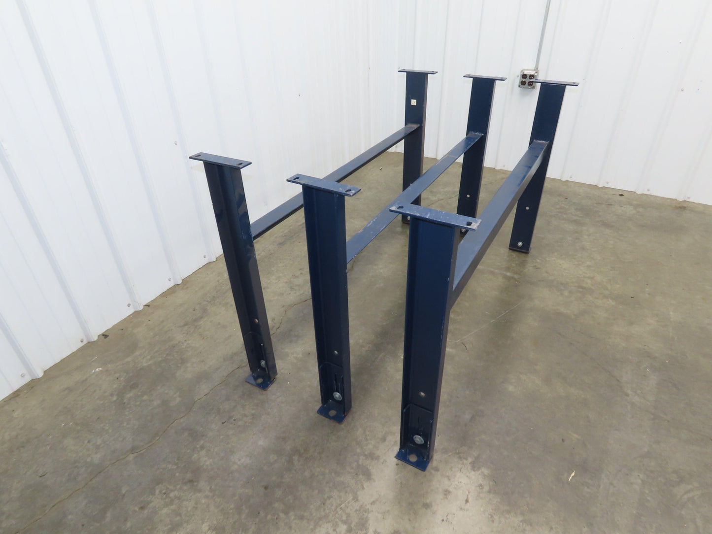 55"W Conveyor Leg Floor Support Heavy Duty Blue 32.75"-36.75"H  Lot of 3