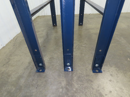55"W Conveyor Leg Floor Support Heavy Duty Blue 32.75"-36.75"H  Lot of 3