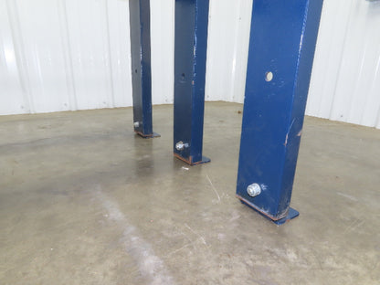55"W Conveyor Leg Floor Support Heavy Duty Blue 32.75"-36.75"H  Lot of 3