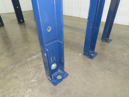 55"W Conveyor Leg Floor Support Heavy Duty Blue 32.75"-36.75"H  Lot of 3