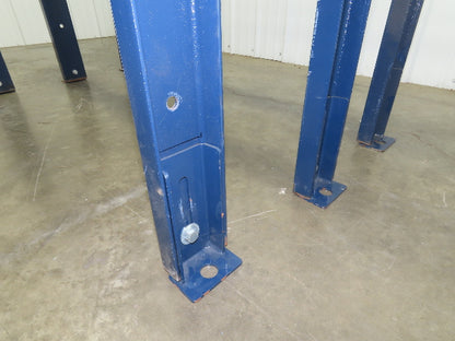 55"W Conveyor Leg Floor Support Heavy Duty Blue 32.75"-36.75"H  Lot of 3
