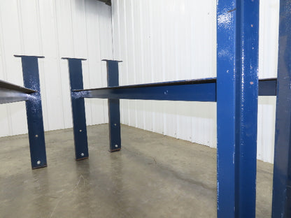 55"W Conveyor Leg Floor Support Heavy Duty Blue 32.75"-36.75"H  Lot of 3