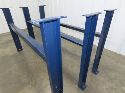 55"W Conveyor Leg Floor Support Heavy Duty Blue 32.75"-36.75"H  Lot of 3