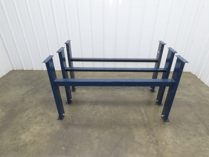 55"W Conveyor Leg Floor Support Heavy Duty Blue 32.75"-36.75"H  Lot of 3