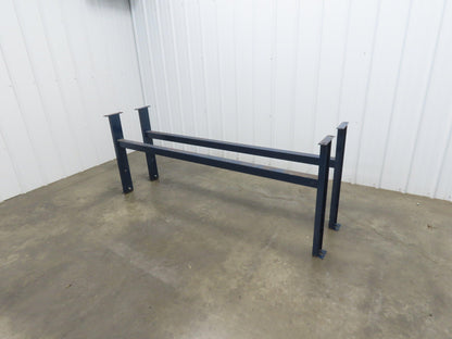 81"W Conveyor Leg Floor Support Heavy Duty Blue 32.75"-36.75"H  Lot of 2