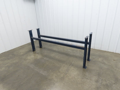 81"W Conveyor Leg Floor Support Heavy Duty Blue 32.75"-36.75"H  Lot of 2