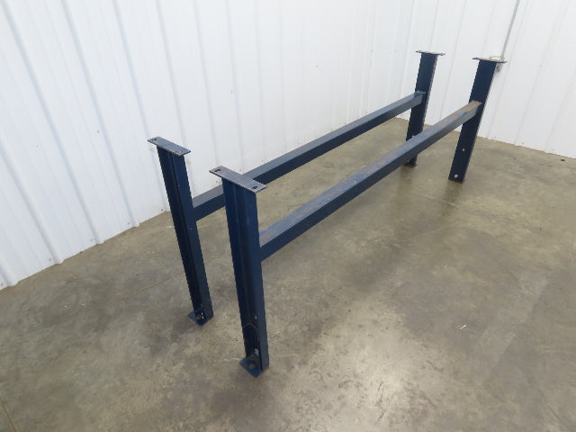 81"W Conveyor Leg Floor Support Heavy Duty Blue 32.75"-36.75"H  Lot of 2