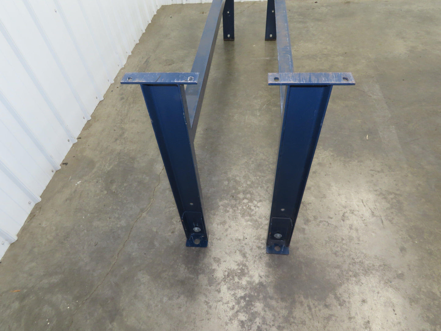 81"W Conveyor Leg Floor Support Heavy Duty Blue 32.75"-36.75"H  Lot of 2