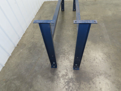81"W Conveyor Leg Floor Support Heavy Duty Blue 32.75"-36.75"H  Lot of 2