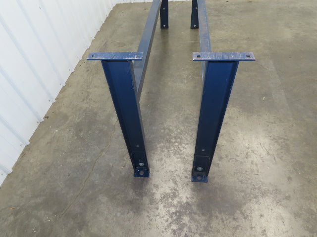 81"W Conveyor Leg Floor Support Heavy Duty Blue 32.75"-36.75"H  Lot of 2