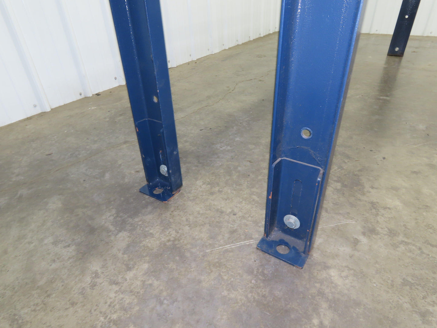 81"W Conveyor Leg Floor Support Heavy Duty Blue 32.75"-36.75"H  Lot of 2