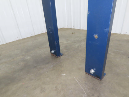 81"W Conveyor Leg Floor Support Heavy Duty Blue 32.75"-36.75"H  Lot of 2