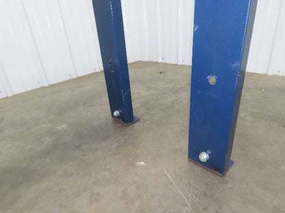 81"W Conveyor Leg Floor Support Heavy Duty Blue 32.75"-36.75"H  Lot of 2