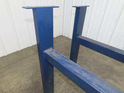 81"W Conveyor Leg Floor Support Heavy Duty Blue 32.75"-36.75"H  Lot of 2