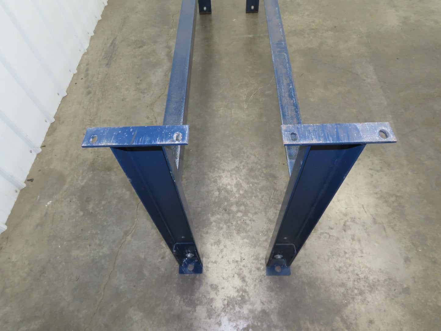 81"W Conveyor Leg Floor Support Heavy Duty Blue 32.75"-36.75"H  Lot of 2