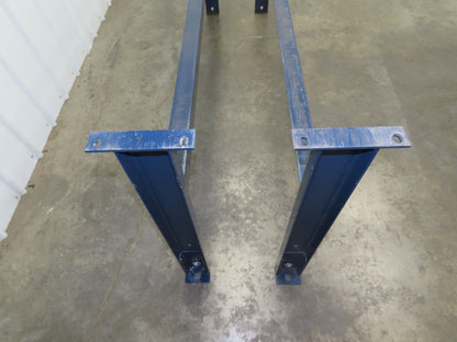 81"W Conveyor Leg Floor Support Heavy Duty Blue 32.75"-36.75"H  Lot of 2