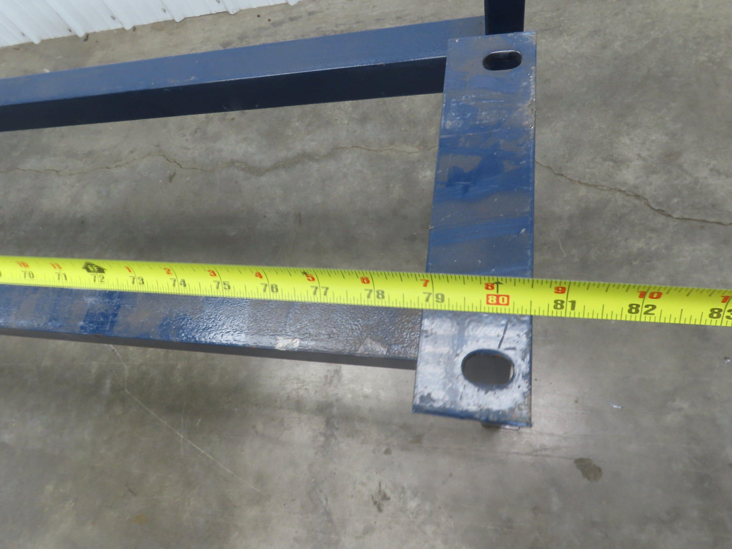 81"W Conveyor Leg Floor Support Heavy Duty Blue 32.75"-36.75"H  Lot of 2