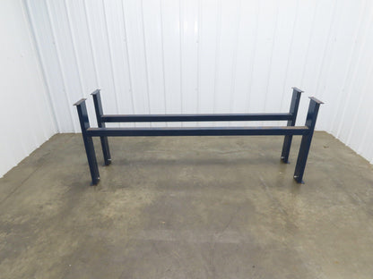 81"W Conveyor Leg Floor Support Heavy Duty Blue 32.75"-36.75"H  Lot of 2
